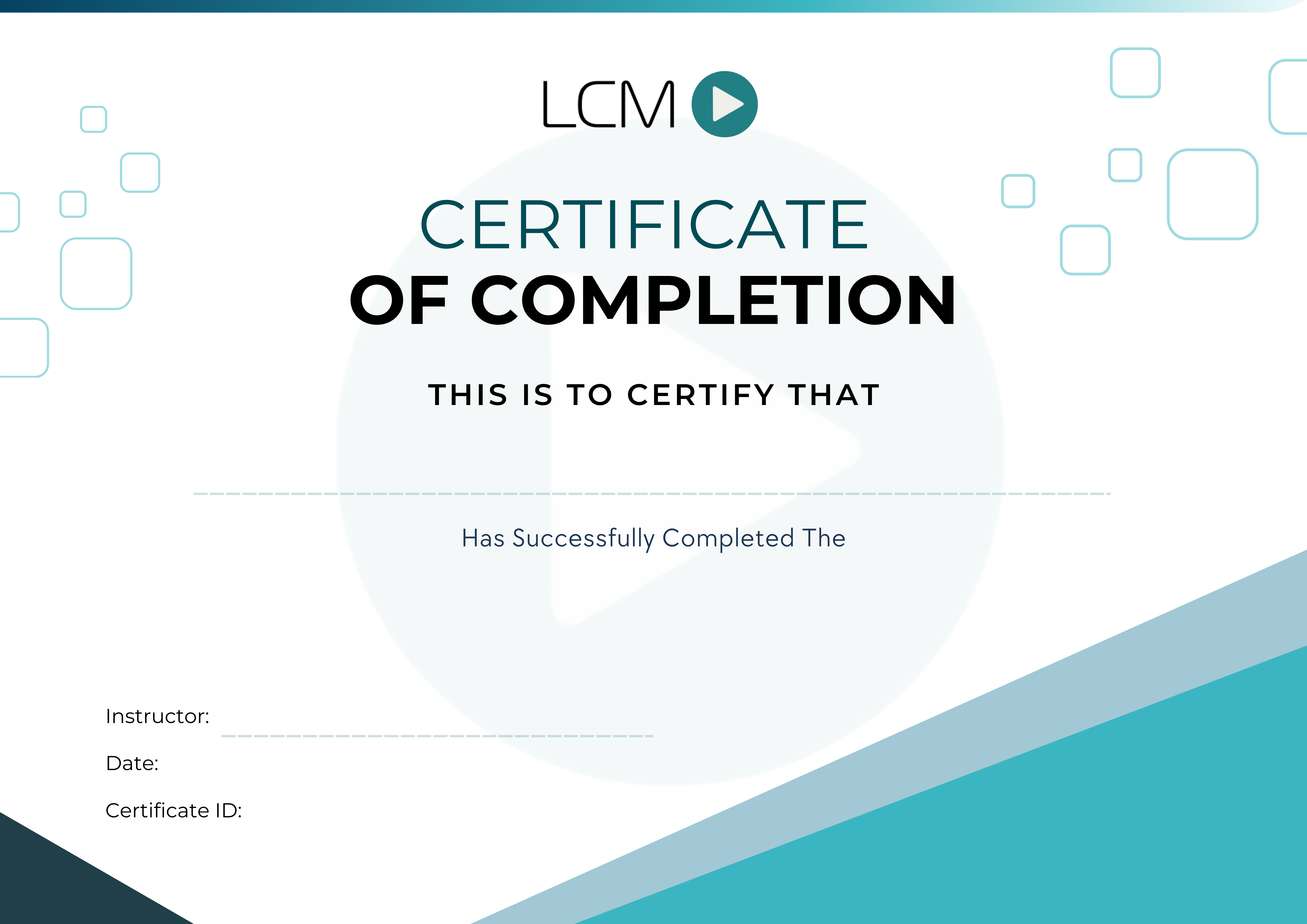 Course Completion Certificate